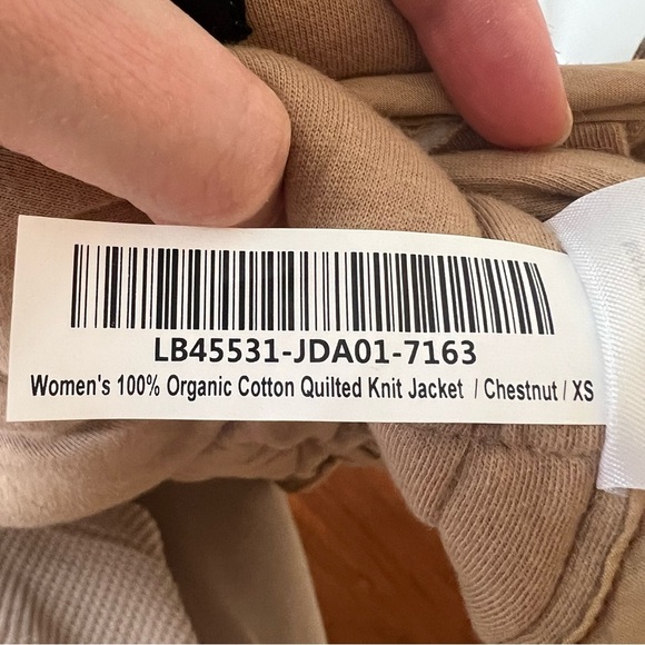 NWT Quince Organic Cotton Quilted Knit Jacket Tan Size XS - Picture 8 of 10